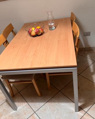 Tavolo allungabile scavolini + 6 sedie
