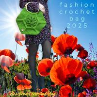 borsa uncinetto verde