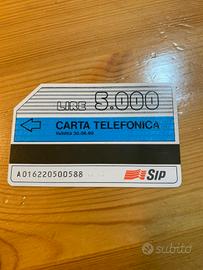 Scheda Telefonica anni 80/90