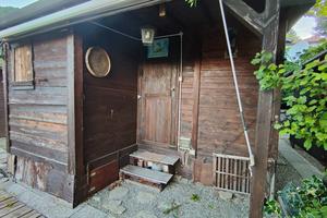 Roulotte con preingresso in legno