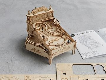 Puzzle 3D Meccanico in Legno - Wild West Pinball
