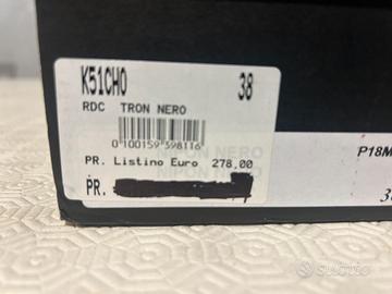 tronchetto in pelle nera Roberto della Croce