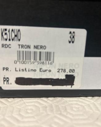 tronchetto in pelle nera Roberto della Croce