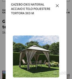 Gazebo 3 metri per 3 metri