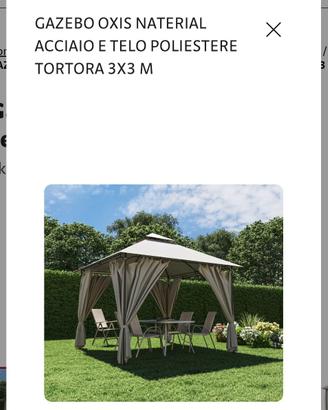 Gazebo 3 metri per 3 metri