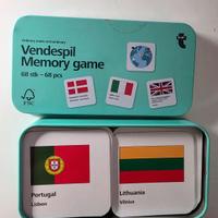 Gioco Memory bandiere del mondo in scatola metallo