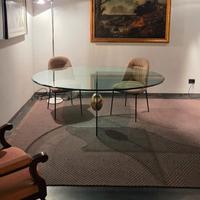 Tavolo ellittico Gallotti & Radice in cristallo