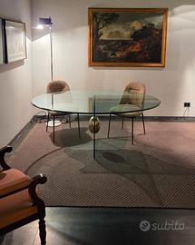 Tavolo ellittico Gallotti & Radice in cristallo