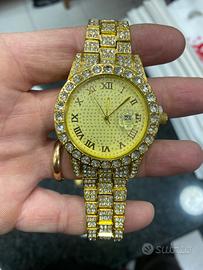 Orologio oro e strass