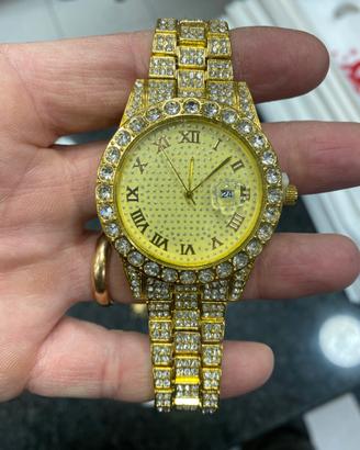 Orologio oro e strass