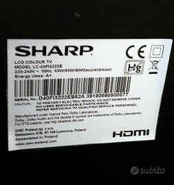 tv sharp LCD 40 pollici 