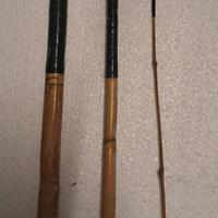 Canne da pesca vintage in bambu'
