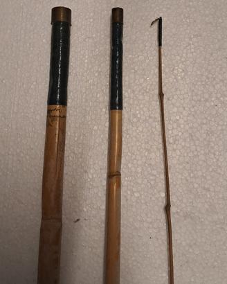 Canne da pesca vintage in bambu'