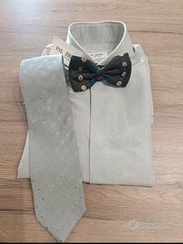 set completo di Camicia e papillon e cravatta