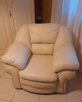 coppia di poltrone vera pelle