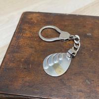 Portachiavi argento 925 con striscia in oro 750