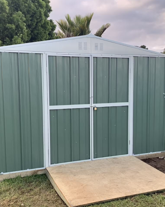 Box deposito giardino in Acciaio 327x269cm verde