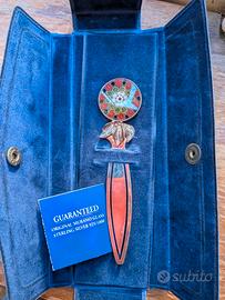 Segnalibro in vetro di Murano e argento 