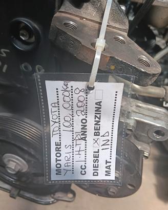 MOTORE TOYOTA YARIS DEL 2008