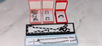 bracciale anello collana orecchini 