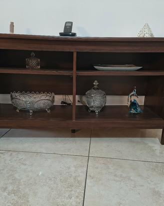 Mobiletto legno noce scuro 