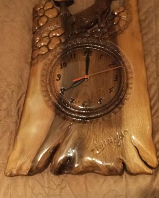 Orologio da parete in legno 