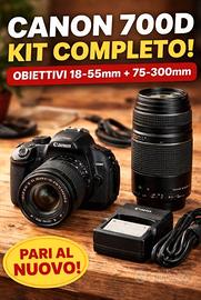 Canon 700D Kit Completo + 2 Obiettivi