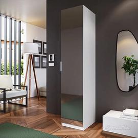 Cappottiera battente 50x236h cm bianco