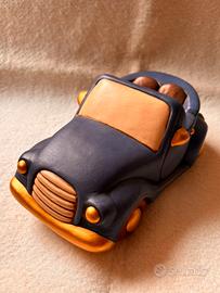 Thun Macchinina Cabriolet in Ceramica Vintage