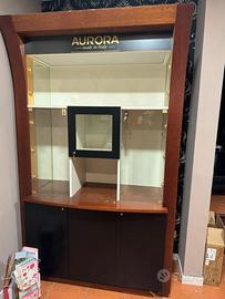 Spositoe in legno e vetro