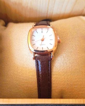 orologio da donna color oro e marrone