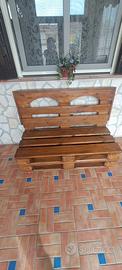 Set pallet completo con tavolino vetro e cuscini