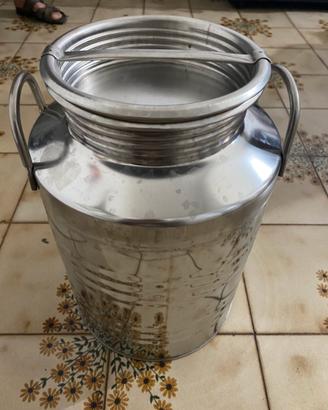 3 Bidoni acciao inox per olio-vino 25 litri