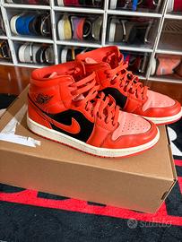 Nike Jordan 1 Mid SE Rush Orange Crimson Bliss