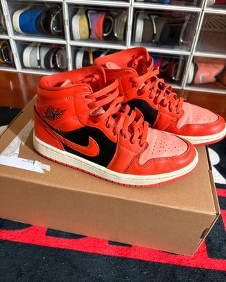 Nike Jordan 1 Mid SE Rush Orange Crimson Bliss