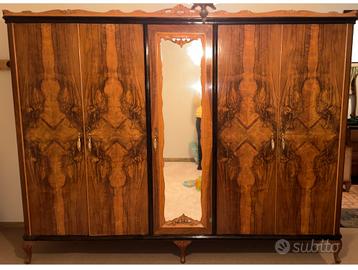 Camera da letto radica di noce chippendale borocco