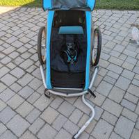 Rimorchio per bambini da bicicletta d Croozer