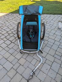 Rimorchio per bambini da bicicletta d Croozer