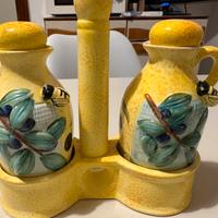 Set olio ceramica provenzale oliera