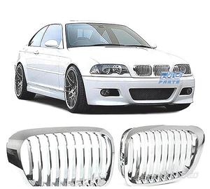 GRIGLIE BMW E46 COUPE CABRIO 99-03 LOOK M CROMATO