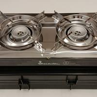 Fornello-Grill 2 fuochi Isabella a cartuccia