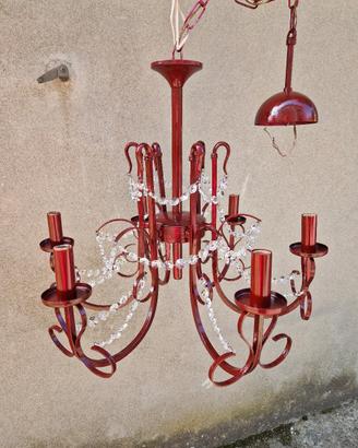 Lampadario con gocce vintage 