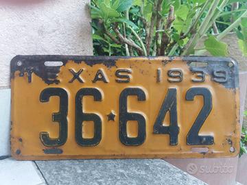 Targa originale vintage Texas 1930