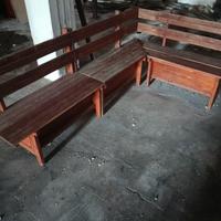 panca angolare in legno 