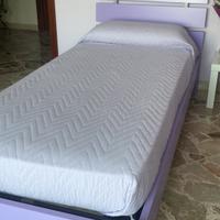 Letto singolo struttura lilla e rete