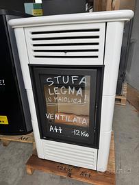STUFA LEGNA 12kw CON DOPPIA VENTILAZIONE AMBIENTE