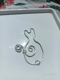 ciondolo in alluminio Martellato