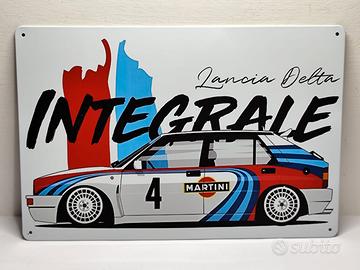 Poster in metallo Lancia Delta Integrale 20x30cm