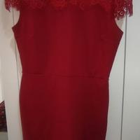 Vestito rosso con pizzo taglia 44 artigli