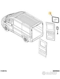 Vetro porta posteriore dx Peugeot Boxer Citroen
